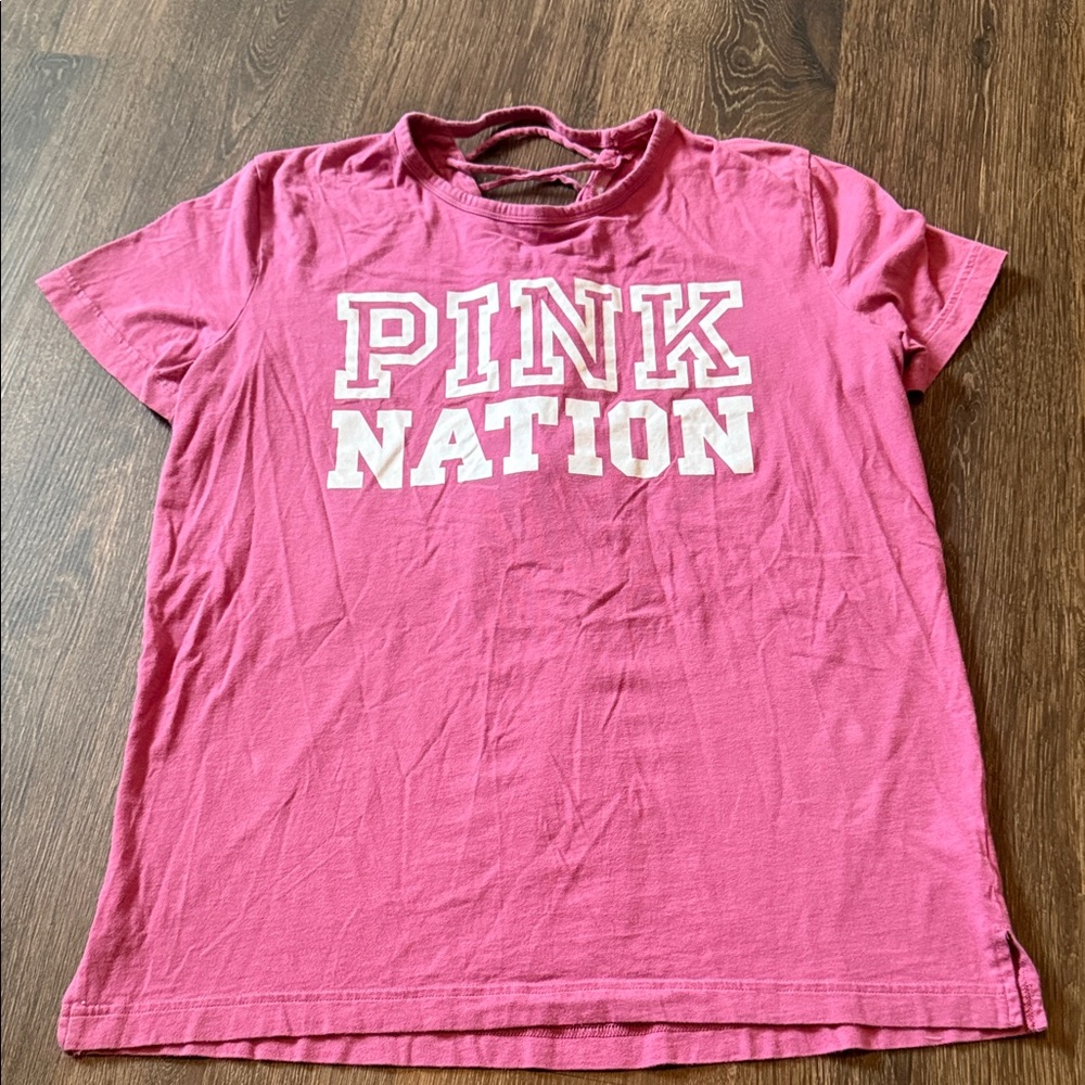 PINK Victoria's Secret Pink Nation Pink Graphic Tee